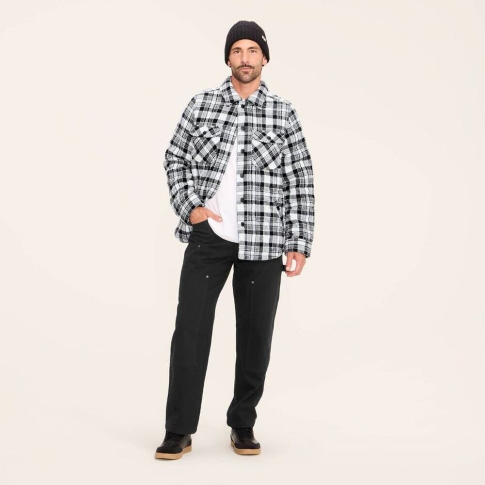 Men's Plaid Shacket - Woolrich Black/White S